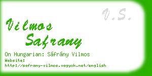vilmos safrany business card